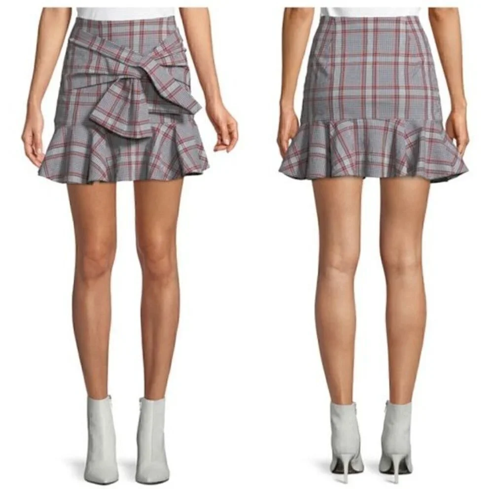 NWT Veronica Beard Picnic Plaid Print Skirt size 0